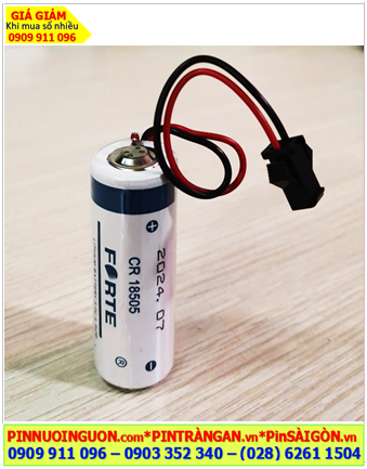 FORTE CR18505 (Zắc SM2.54-2P), Pin FORTE CR18505 Lithium Manganese 3v 2500mAh chính hãng